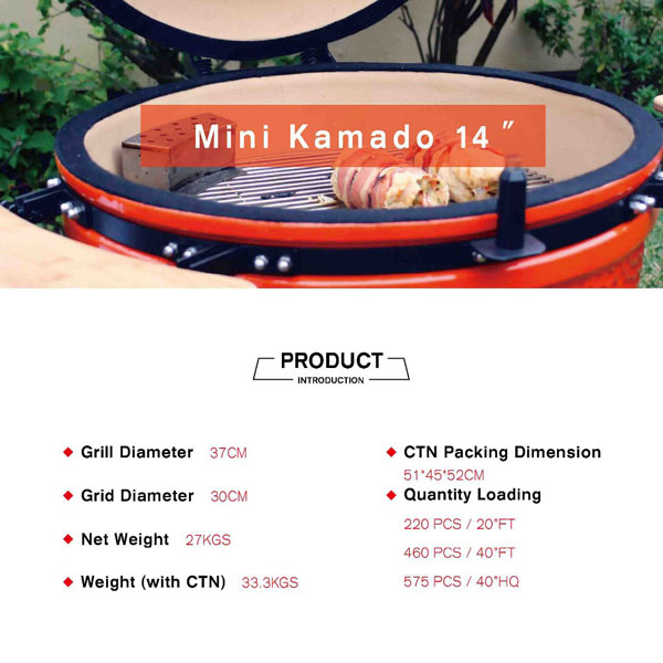 mout hebben zich vergist serie Kamado - 14 inch "Mini Me" - Kamado Parts - Kamado King Inc.